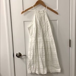 LOFT White Eyelet and Embroidery Dress Size 2P